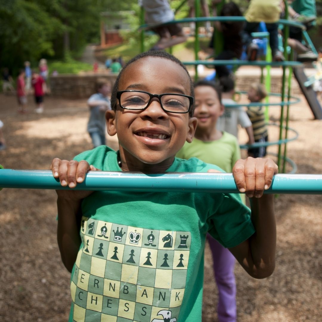 children playing at an outdoor park