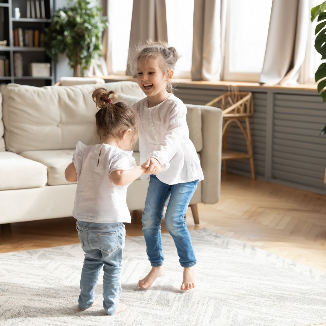 kids having a dance party