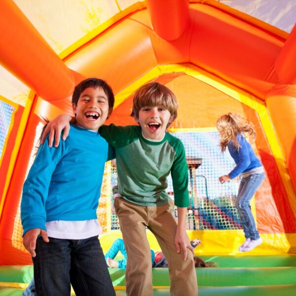 kids in bounce house