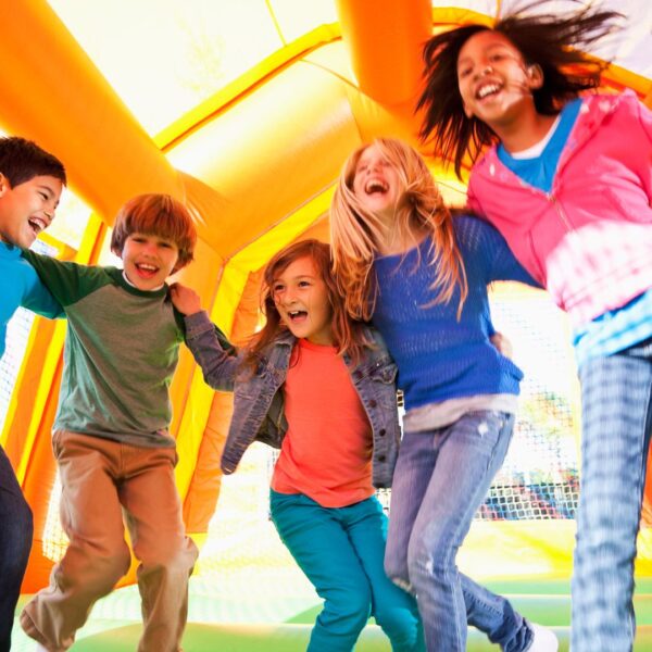 kids in bounce house